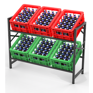 Support métallique pour caisses de boissons, gain de place, pour caisses d'expédition, support autoportant pour caisses de boissons - Product Image 4