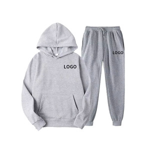 ชุดฮู้ดดี้กีฬาพิมพ์ลายคุณภาพสูง สไตล์สตรีท ระบายอากาศได้ดี กันยับ ชุดกีฬาคู่รักแบบสองชิ้น - Product Image 1