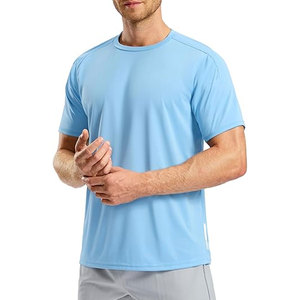 Ropa Deportiva Personalizada para Hombre |   Camiseta Deportiva Premium de Poliéster Azul Bebé, 220g, Secado Rápido |   Ropa Deportiva de Alto Rendimiento al por Mayor - Product Image 1