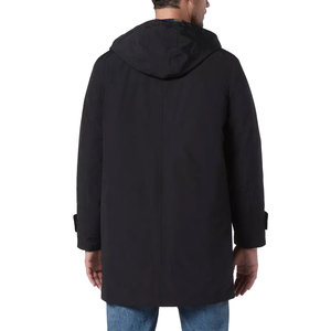 Parka matelassée imperméable longue tendance pour homme, noire, en toile, grande taille, pour l'hiver et les activités de plein air - Product Image 5