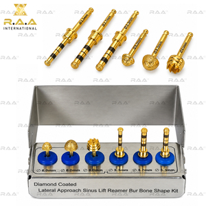 Kit de Implantes Dentales de 6 Piezas de Calidad Premium con Fresas de Elevación de Seno de Abordaje Lateral Recubiertas de Diamante y Fresas para Hueso Recubiertas de Oro - Product Image 6