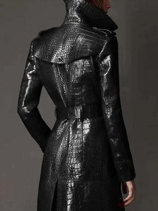 Manteaux longs en cuir de vachette très demandés, vestes en peau de mouton tendance pour l'hiver, manteaux longs classiques en cuir véritable pour femmes, vente en gros - Product Image 6