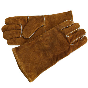 Pakistan Made Top Quality Heat Resistant Cow Split Leather Material Made Safety Welding <b>Gloves</b> - Product Image 1
