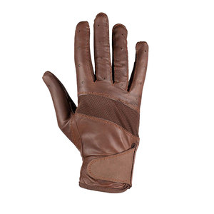 Gants d'équitation en cuir véritable pour hommes, couleur unie, fermeture auto-agrippante, coupe régulière, accessoires équestres - Product Image 4
