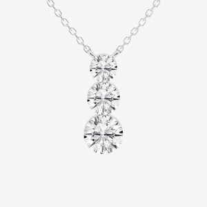 จี้เพชรทรงขึ้นรูปทรงไร้ขอบเขต ดีไซน์ทันสมัย สง่างาม สร้อยคอเพชรสวยงาม ของขวัญเครื่องประดับชั้นดีสำหรับผู้หญิง - Product Image 1