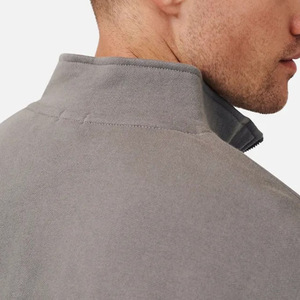 Sudadera con cremallera de 1/4 para hombre, estilo casual, corte holgado, cuello simulado, hombros caídos, manga larga - Product Image 6