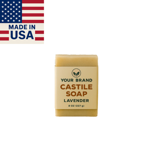 Jabón de Manos de Castilla de Marca Privada de 32 oz, Antiacné, Refrescante, con Aroma a Lavanda y Salvia, Fórmula Orgánica Suave Blanqueadora, Sal Mineral - Product Image 1