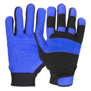 Gants mécaniques en cuir de vachette grainé renforcé de qualité supérieure, protection des mains pour la sécurité industrielle, résistants à la chaleur pour la construction - Product Image 5