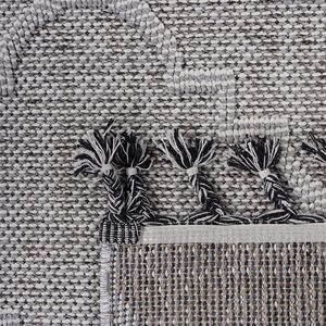 Tappeto 8X10 per Interni/Esterni Bianco/Grigio con Design a Traliccio per Arredamento Casa - Product Image 5