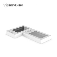 Carpeta de Papel Biodegradable con Ventana Transparente Rectangular, Laminación Mate y Grabado en Relieve para Productos de Alimentación Infantil y Cuidado de la Piel