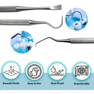 Professional Dental Tools 2 Pack Dentist <b>Pick</b> & Tartar Scraper Medical Grade Stainless Steel <b>Tooth</b> Stains and Plaque Remover - Product Image 2