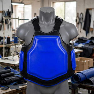 Protège-corps de boxe bleu personnalisé |   Protège-poitrine réglable pour la boxe, le MMA, le Muay Thai et l'entraînement en arts martiaux - Product Image 1