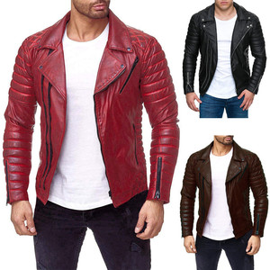 Chaqueta de Cuero Genuino para Hombre Everland OEM, Transpirable, Resistente al Viento, con Cuello Alto y Cierre de Cremallera, Personalizable, para Actividades al Aire Libre - Product Image 5