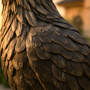 Escultura de Flor de Rosa de Hierro Forjado a Mano con Diseño de Águila, Decoración de Arte Metálico de Lujo para Hogar y Jardín, Estatua de Rosa con Acabado Antiguo, Regalo - Product Image 3