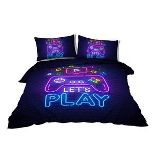 Nữ Hoàng Kích Thước Video Trò Chơi Điều Khiển Chơi Game Duvet Cover Set Chàng Trai Phòng Ngủ Trang Trí Nội Thất <span class=keywords><strong>Comforter</strong></span> 2 Gối Shams Giường Đặt Video Trò Chơi Bộ Đồ Giường - Product Image 5