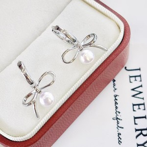 Pendientes de Perlas de Agua Dulce con Nudo de Mariposa, Estilo Fresco y Lujoso, Diseño Simple y Versátil - Product Image 5