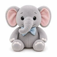 Peluche Éléphant Mignonne pour Bébé, Animal en Peluche Kawaii, Coton PP Doux, Doudou, Cadeau pour Enfants