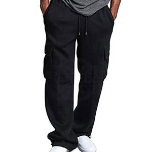 Pantalon de jogging Baggy taille haute personnalisé pour hommes pantalon de survêtement évasé à jambes larges pantalon de survêtement 100% coton éponge pantalon de survêtement évasé - Product Image 3