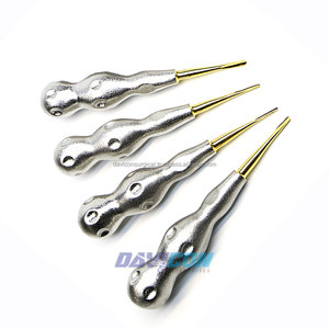 La alta calidad de servicio pesado alemán inoxidable Conjunto de 4 MILLER APEXO DENTAL este ascensor oeste curvado Derecho + izquierda redondeado - Product Image 3