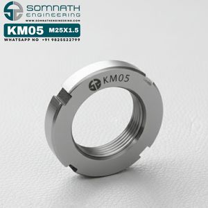 Écrous de blocage KM07 de haute qualité M30x1.5, métriques de précision, pour arbre de roulement, autobloquants CLASSE 4, pour montage sécurisé, en acier inoxydable entièrement. - Product Image 1