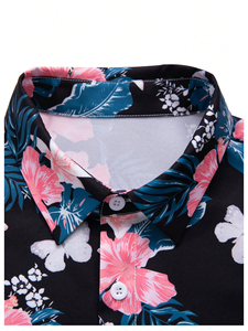 Conjunto de Camisa de Manga Corta con Estampado y Pantalones Cortos de Playa para Hombre, Combinación Casual de Verano para Vacaciones, Top Colorido, Conjunto de Dos Piezas para Hombre - Product Image 4