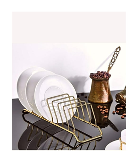 Brass Plate Holder Eco-Friendly Decorative <b>Storage</b> Rack Elegant handcrafted Brass plate stand designed - Product Image 1