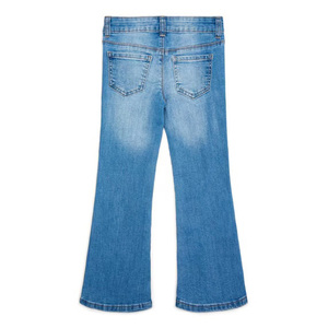Jean évasé taille mi-haute pour filles, style rétro bootcut, en denim extensible, vintage, élégant, coupe slim et ample, idéal pour les fêtes, du fabricant professionnel - Product Image 6