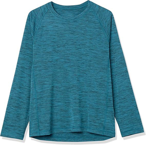 Haut de bain athleisure à manches longues pour homme, protection UV UPF 50, séchage rapide, couleur turquoise mélangée, idéal pour le surf - Product Image 4