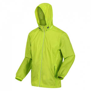 Chaqueta Cortavientos Ligera Color Verde Lima | Abrigo de Entrenamiento para Exteriores con Capucha y Cuello Alto |   Ropa Deportiva Personalizada con Marca Privada - Product Image 3