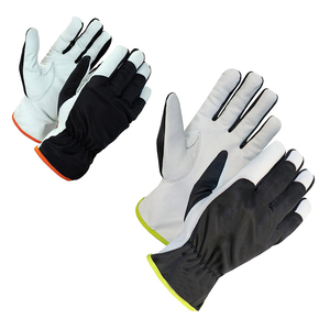 Heavy Duty Breathable Material Working <b>Driver</b> <b>Gloves</b> Industrial Work Men Long Lasting Goat Grain Leather Safety Driving <b>Gloves</b> - Product Image 5
