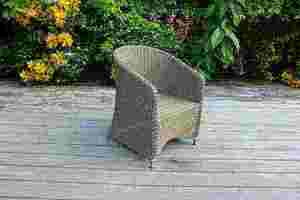 Silla de Comedor de Ratán Estilo Resort para Espacios Exteriores - Product Image 5