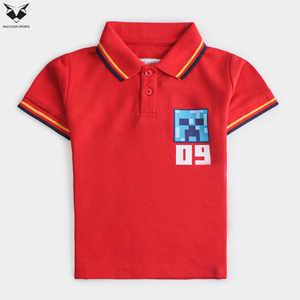 เสื้อโปโลเด็กผู้ชายเนื้อผ้าคอตตอนกันเป็นขุย แขนสั้น เสื้อโปโลเด็ก สั่งทำได้ตามแบบ OEM คุณภาพสูง เสื้อผ้าเด็ก - Product Image 4
