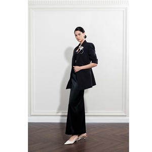 Faldas largas de seda natural tejida para mujer, elegantes, MYRA SILK LONG SKIRT MISSION SATIN, de color liso, largo maxi, silueta recta, falda para chicas. - Product Image 1