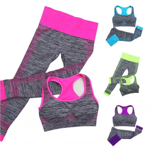 Women Yoga Bra Fitness Yoga Gym Wear Polyester Sexy Sport Yoga Tights and Tops Custom Fabric - Product Image 6