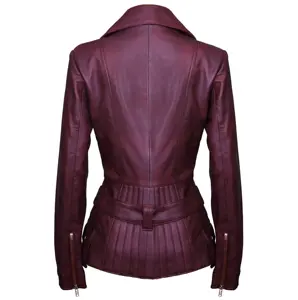 Chaqueta de cuero con parches de moda, estilo streetwear para mujer, chaqueta sexy de cuero, último modelo en oferta. - Product Image 4