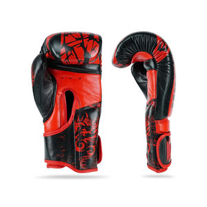 Guantes de Boxeo Profesionales de Alta Calidad, Impermeables, de Cuero, con Logotipo Personalizado, Correa de Muñeca Ajustable con Cierre de Gancho y Bucle - Product Image 2