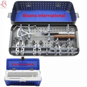 ชุดอุปกรณ์ผ่าตัดกระดูกสัตว์เลี้ยงแบบใช้ซ้ำได้ ระบบแผ่นล็อค TPLO สแตนเลสขนาด 3.5 มม. ยี่ห้อ BISONS สำหรับสุนัขและแมว - Product Image 1