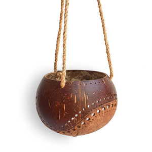 Coconut planter holder natural coco shell plant <b>pot</b> <b>large</b> flower <b>pots</b> outdoor garden supplies - Product Image 2