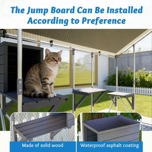 Gabbia per Gatti in Metallo Extra Robusta 3x2m per Esterni, Piattaforma in Legno Massello Fai-da-Te, Doppia Chiusura di Sicurezza, Stabilità Migliorata, Utilizzo Multi-Cane/Gatto - Product Image 4