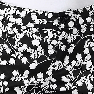 Women's Colorblock Dot Pattern Printed Satin Shorts Mid <b>Elastic</b> Waist Regular Fit Casual Breathable 100% Cotton <b>Lace</b> Trim 220g - Product Image 4
