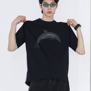 เสื้อยืดโอเวอร์ไซส์สตรีทแวร์ผู้ชาย พิมพ์ลายรูปแร็ปเปอร์ ผ้าเจอร์ซีย์คอตตอน 100% พิมพ์ลายแบบซับลิเมชั่น แขนสั้น - Product Image 4