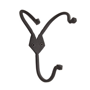 Wrought Iron Metal <b>Kitchen</b> Towel Rack Coat <b>Hooks</b> Black Wall Mounted <b>Hook</b> Hanger Eco-Friendly Space-Saving Multi-Purpose - Product Image 5
