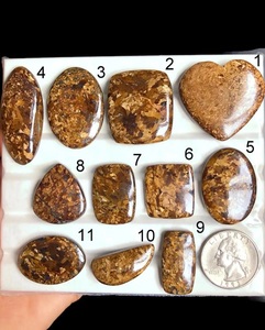 Cabochon de bronzite sélectionné, pierre semi-précieuse naturelle pour la fabrication de bijoux, pierre faite à la main - Product Image 2