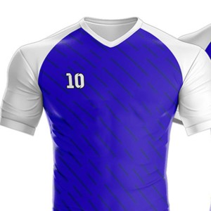 Conjunto de Uniforme de Voleibol Unisex Azul y Blanco, Cuello en V, Manga Corta, Poliéster que Absorbe la Humedad, para Adultos, Todas las Temporadas - Product Image 4