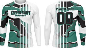 Camiseta Deportiva de Manga Larga para Hombre, Diseño 2025, Color Sólido, para Fitness - Product Image 1