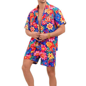 Conjunto de Dos Piezas de Verano 2026 de Alta Calidad, Shorts de Playa para Hombre y Camisa Casual con Estampado Completo, Traje de Playa Transpirable para Hombre - Product Image 1