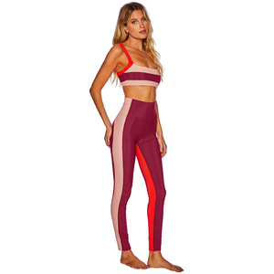 Comfortable Fitness <b>Set</b> Breathable Yoga Bra Leggings Elastic Waist Woman Yoga <b>Sets</b> Customized Yoga <b>Sets</b> - Product Image 3