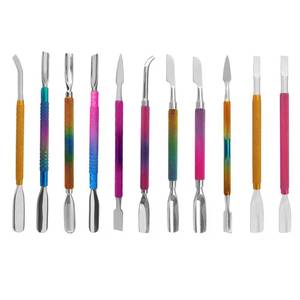 Ensemble d'outils pousse-ongles chirurgicaux Morje à double tête en acier inoxydable avec manche dégradé rose pour manucure (double usage) - Product Image 6