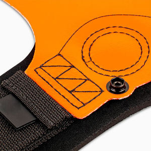 Poignées de gymnastique en cuir pour haltérophilie, protège-paume orange personnalisé, sangles de poignet, poignées de gymnastique pour entraînement, équipement de gym en gros - Product Image 6