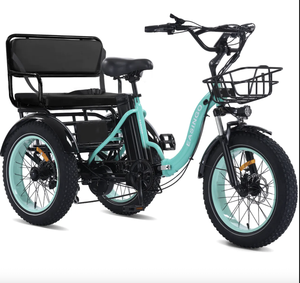 El Mejor Triciclo Eléctrico de Dos Plazas para Adultos, Plegable, con Asiento para Pasajero, Batería de 48V20AH, Motor de 750W de Potencia Máxima, Pre-Ensamblado 85 - Product Image 3